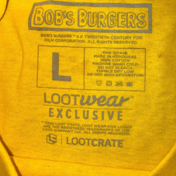 Vibrant BOB BURGERS Yellow Men's Graphic Tee - Picture 2 of 4